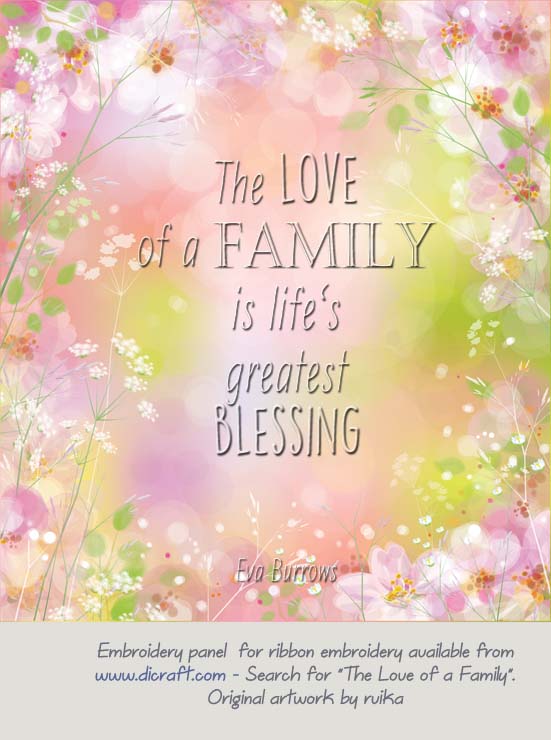 THE LOVE OF A FAMILY panel – ready to embroider 1