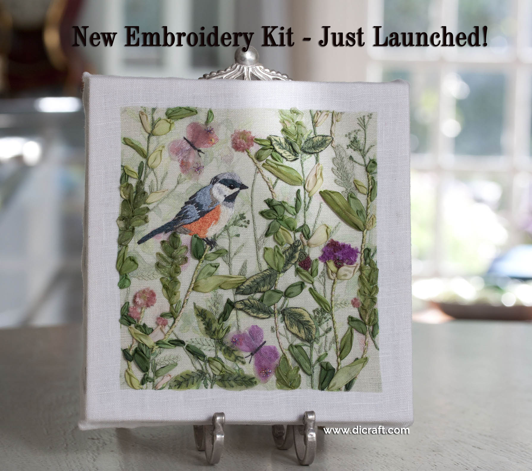 A Little Bird & Some Butterflies Embroidery Kit