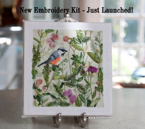 A Little Bird & Some Butterflies Embroidery Kit
