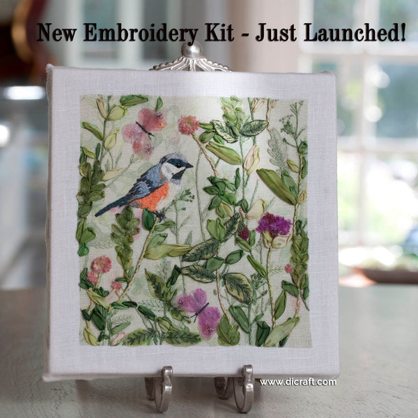 A Little Bird & Some Butterflies Embroidery Kit