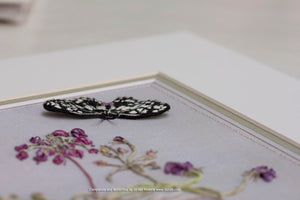 CAMPANULA AND BUTTERFLIES by Di van Niekerk - Embroidery Panel