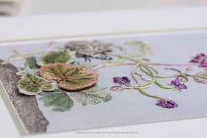 CAMPANULA AND BUTTERFLIES by Di van Niekerk - Embroidery Panel