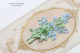 MYOSOTIS - Forget Me Not - Embroidery Panel A5