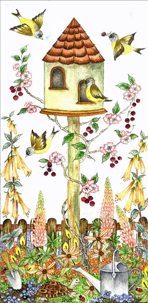 A Bird’s Rest embroidery panel, ready to embroider 1