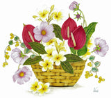 Cosmos Basket A4 (Medium) embroidery panel, ready to embroider 1