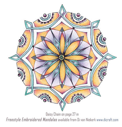 Freestyle Embroidered Mandalas – Daisy Chain 1