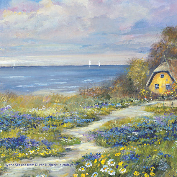 By the Seaside- a fabric print for embroidery