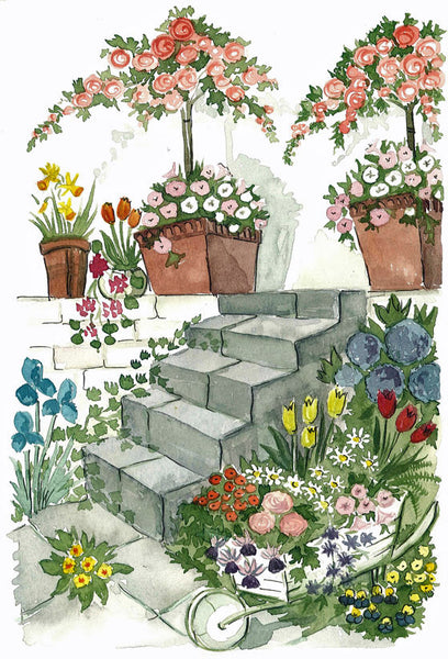 GC02 Wheelbarrow - A4 (Medium) embroidery panel 1