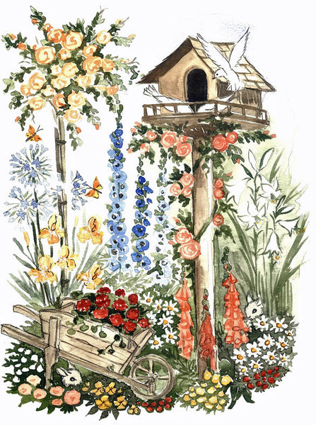 GC05 White Doves - A3 (Large) embroidery panel 1