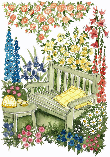 GC09 Green Bench - A4 (Medium) embroidery panel 1