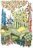 GC09 Green Bench - A3 (Large) embroidery panel 1