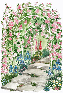 GC11 Pink Rose - A4 (Medium) embroidery panel 1