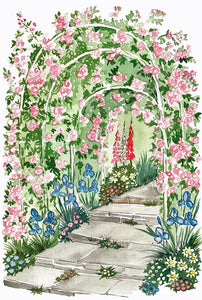 GC11 Pink Rose - A3 (Large) embroidery panel 1