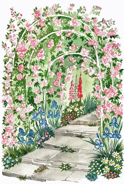 GC11 Pink Rose - A3 (Large) embroidery panel 1