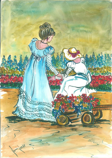 Flower Wagon (Jenni 04) A3 (Large) embroidery panel 1