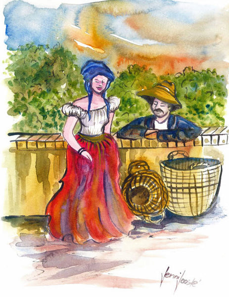 Wine Vats (Jenni 07) A3 (Large) embroidery panel 1