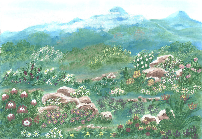 Kirstenbosch - A4 (Medium) embroidery panel 1