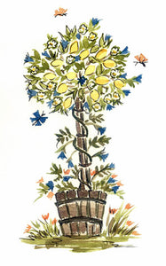 Set C Lemon tree A4 (Medium) embroidery panel 1