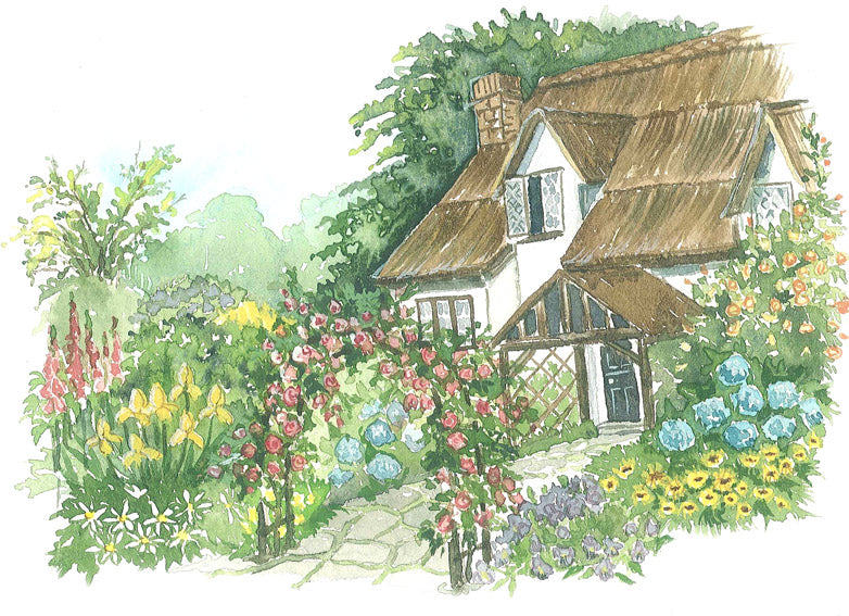 MC 01 Rose Cottage - A3 (Large) embroidery panel 1