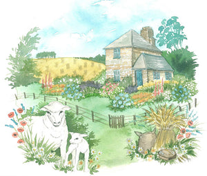MC 05 Lamb - A3 (Large) embroidery panel 1
