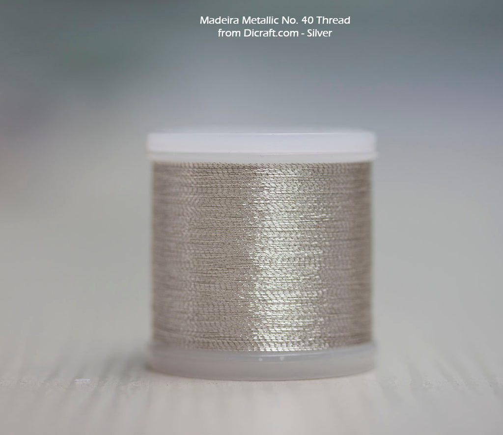 Madeira Metallic No. 40 Thread - Silver – Dicraft Embroidery