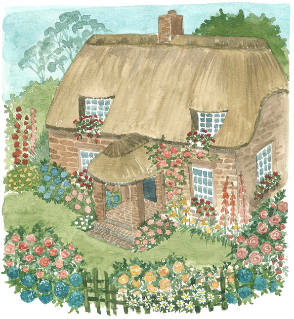 Med04 Geranium Cottage A3 (Large) embroidery panel 1