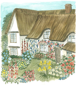 Med06 Wisteria Cottage A4 (Medium) embroidery panel 1