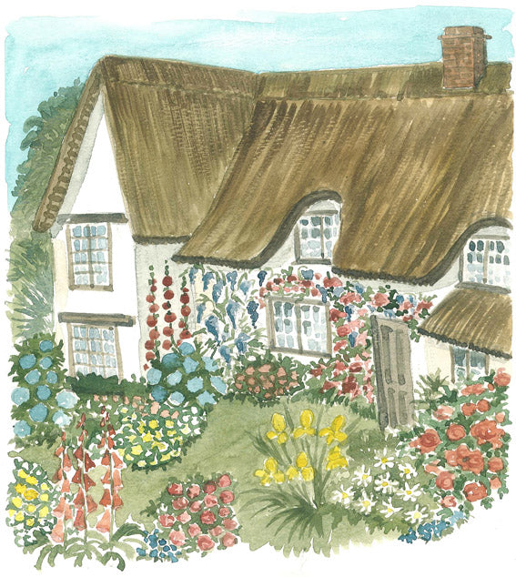 Med06 Wisteria Cottage A3 (Large) embroidery panel 1