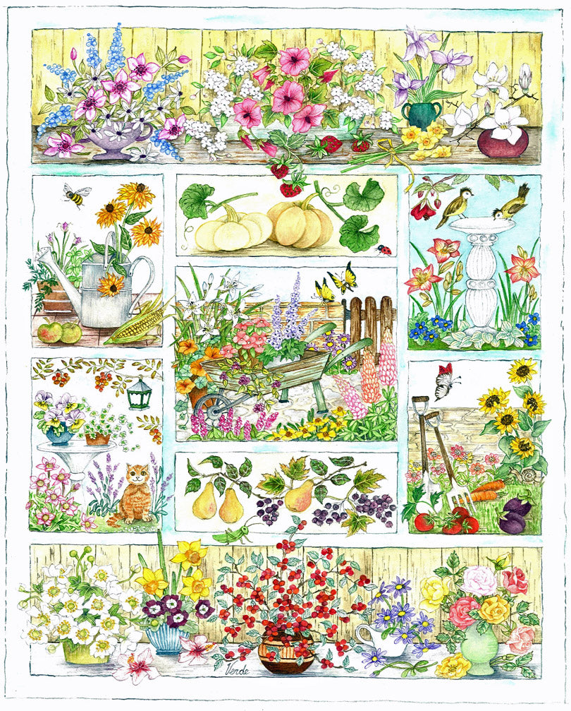 Natures Bounty A3 (Large) embroidery panel, ready to embroider 1
