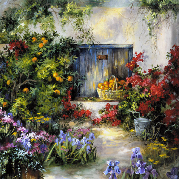 Oranges-and-Bougainvillea (A4 Medium) embroidery panel 1