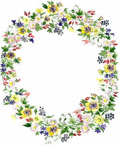 Pansy Wreath A3 (Large) embroidery panel 1