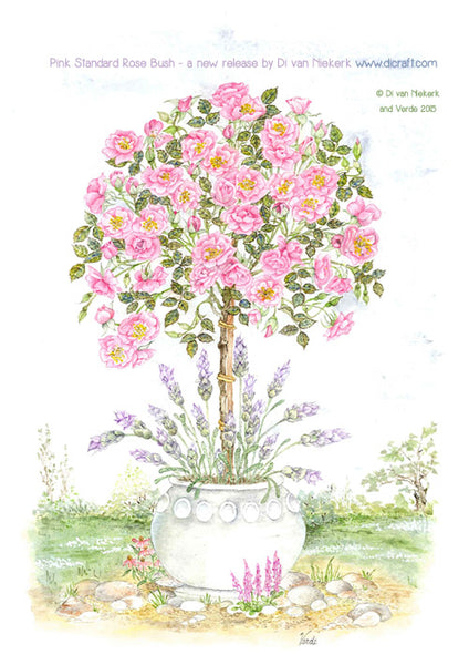 V1 - A Pink Standard Rose (A3) large panel 1