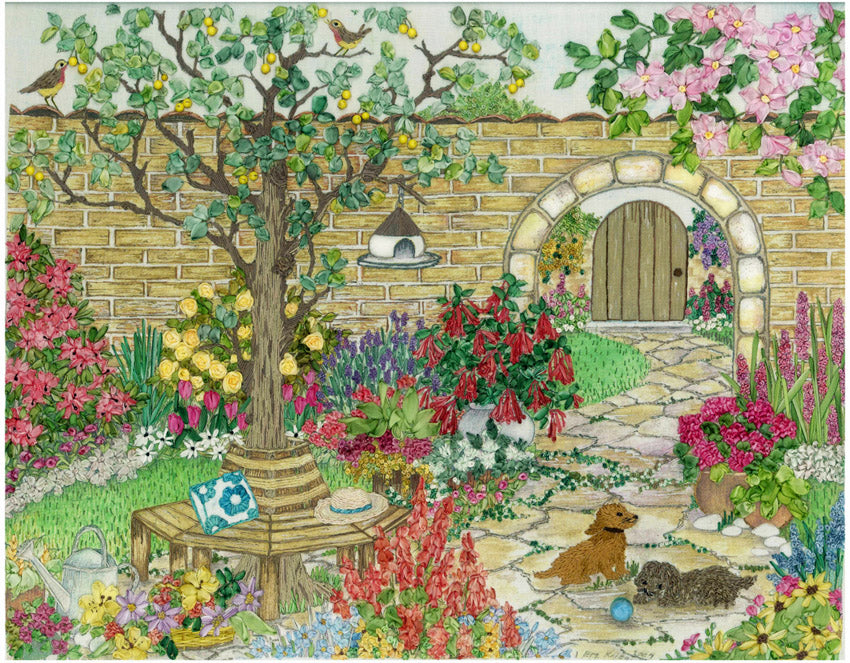Playtime A4 (Medium) embroidery panel, ready to embroider 1