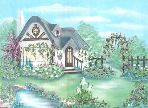 Embroidery Panels - - Houses and Gardens