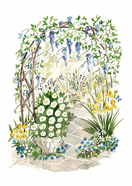 Set B White rose A3 (Large) embroidery panel 1