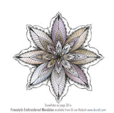 Freestyle Embroidered Mandalas – Snowflake Panel 1