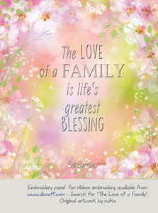 THE LOVE OF A FAMILY panel – ready to embroider 1