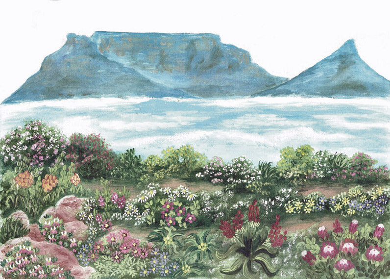 Table Mountain - A4 (Medium) embroidery panel 1