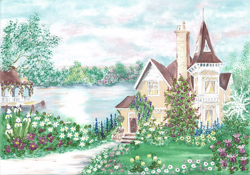 Victorian Cottage - A3 (Large) embroidery panel 1