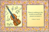 Violin embroidery panel, ready to embroider 1