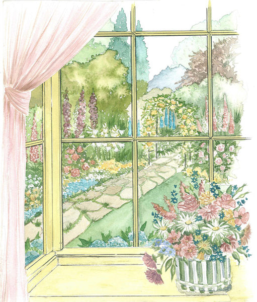 Yellow Window (WD 01) A4 (Medium) embroidery panel 1