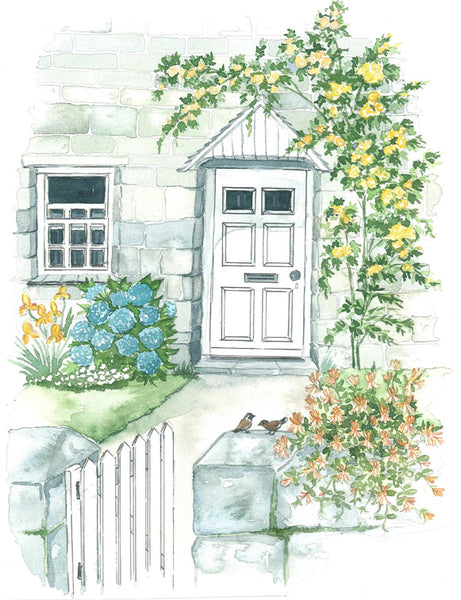 Birds on a Wall (WD 07) A4 (Medium) embroidery panel 1