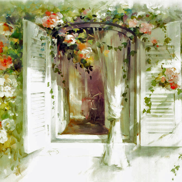 WH06 the curtain A3 (Large) embroidery panel, ready to embroider 1