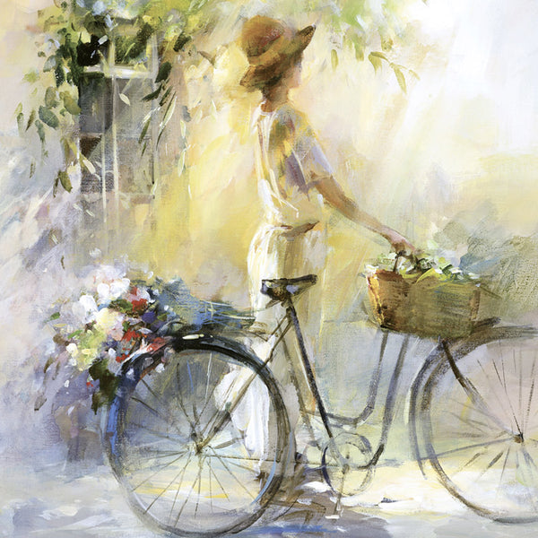 WH123 the bicycle - A4 (Medium) embroidery panel, ready to embroider 1