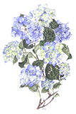 Blue Hydrangeas A4 (Medium) embroidery panel, ready to embroider 1