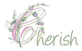 Cherish embroidery panel, ready to embroider 1