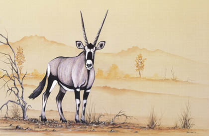 Gemsbok - A4 (Medium) embroidery panel, ready to embroider 1