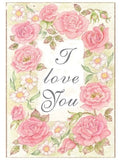 I love you - embroidery panel, ready to embroider 1