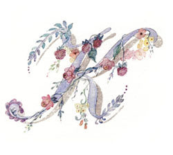 Letter K embroidery panel ready to embroider 1