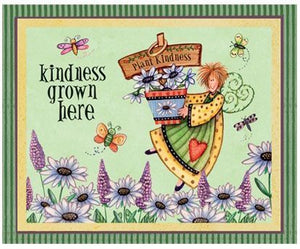 Kindness Grown Here embroidery panel, ready to embroider 1
